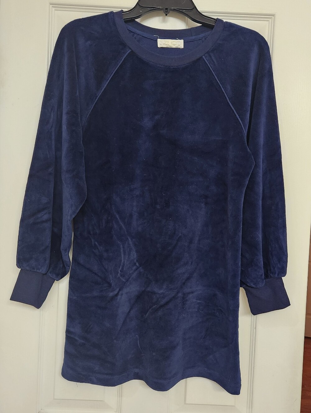 Suzie Kondi Mimi Mini Velour Navy Blue Dress